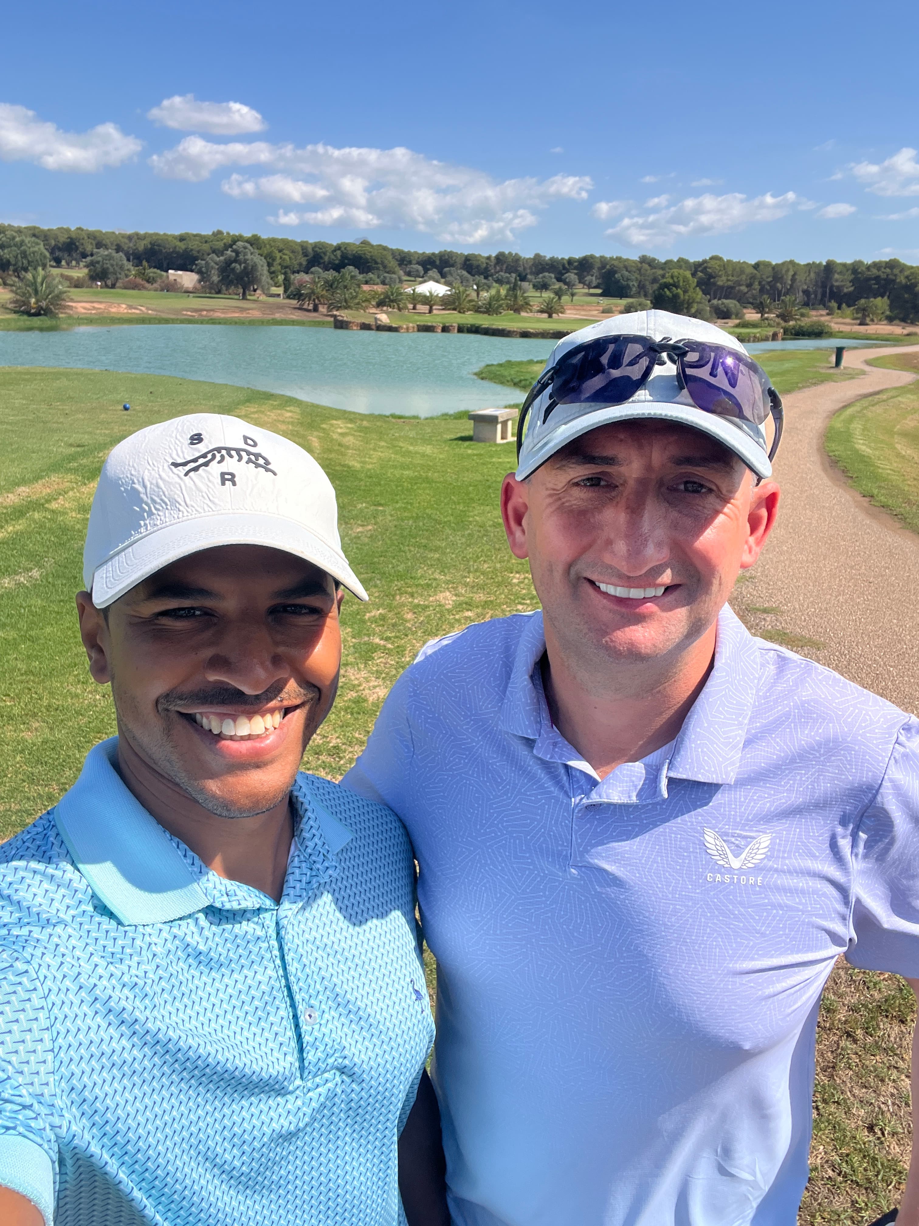 Andy with Mark at Santa Ponsa during a Play with a Pro day