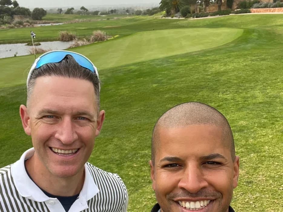 Andy with a client at Son Gual
