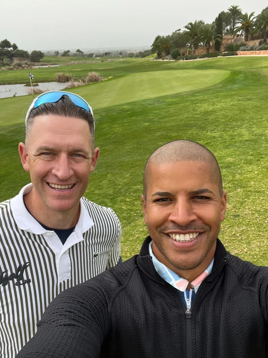 Andy and client at Son Gual