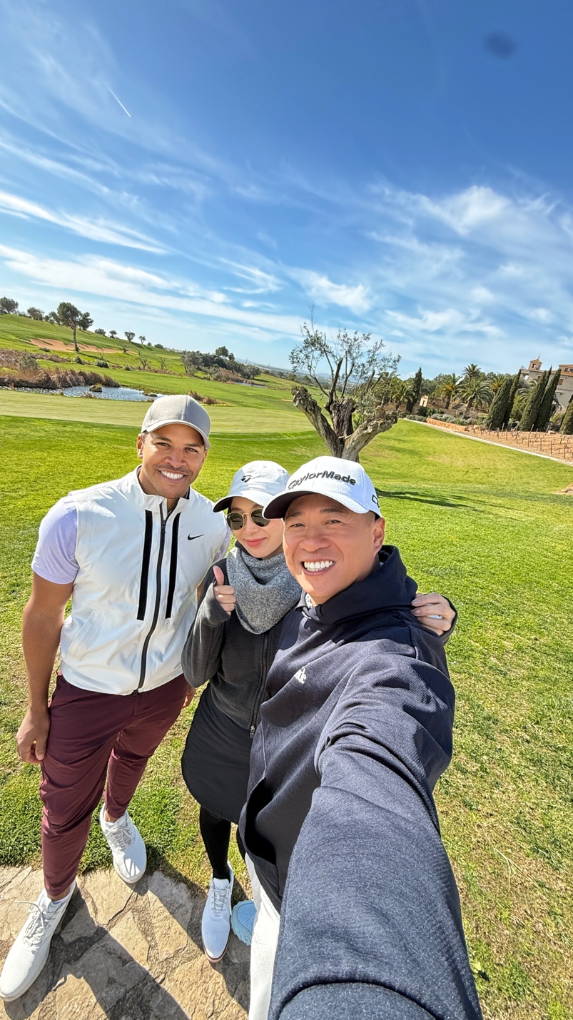Golfers at Son Gual with Andy Griffiths
